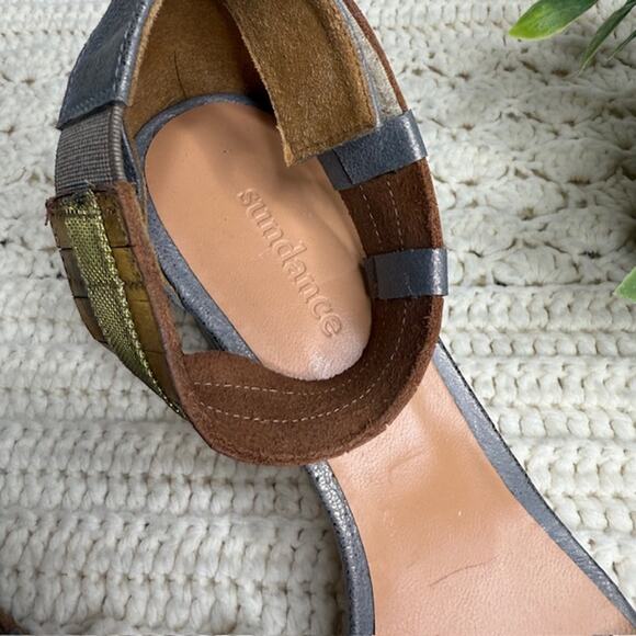 SUNDANCE Women's 40 Twilight Zephyr Ankle Strap Heeled Sandals Metallic Spain - Picture 10 of 12